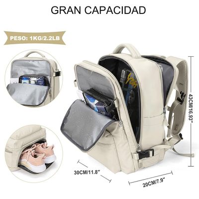 Imagen 2 del producto Mochila viajecon Puerto de USB y Zapato Compartimentonegro