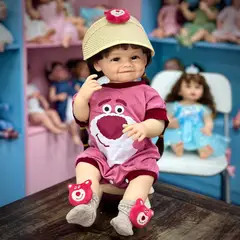 TIOZONEY - Muñeca bebe reborn vinilo de silicona juguetes para 55cm
