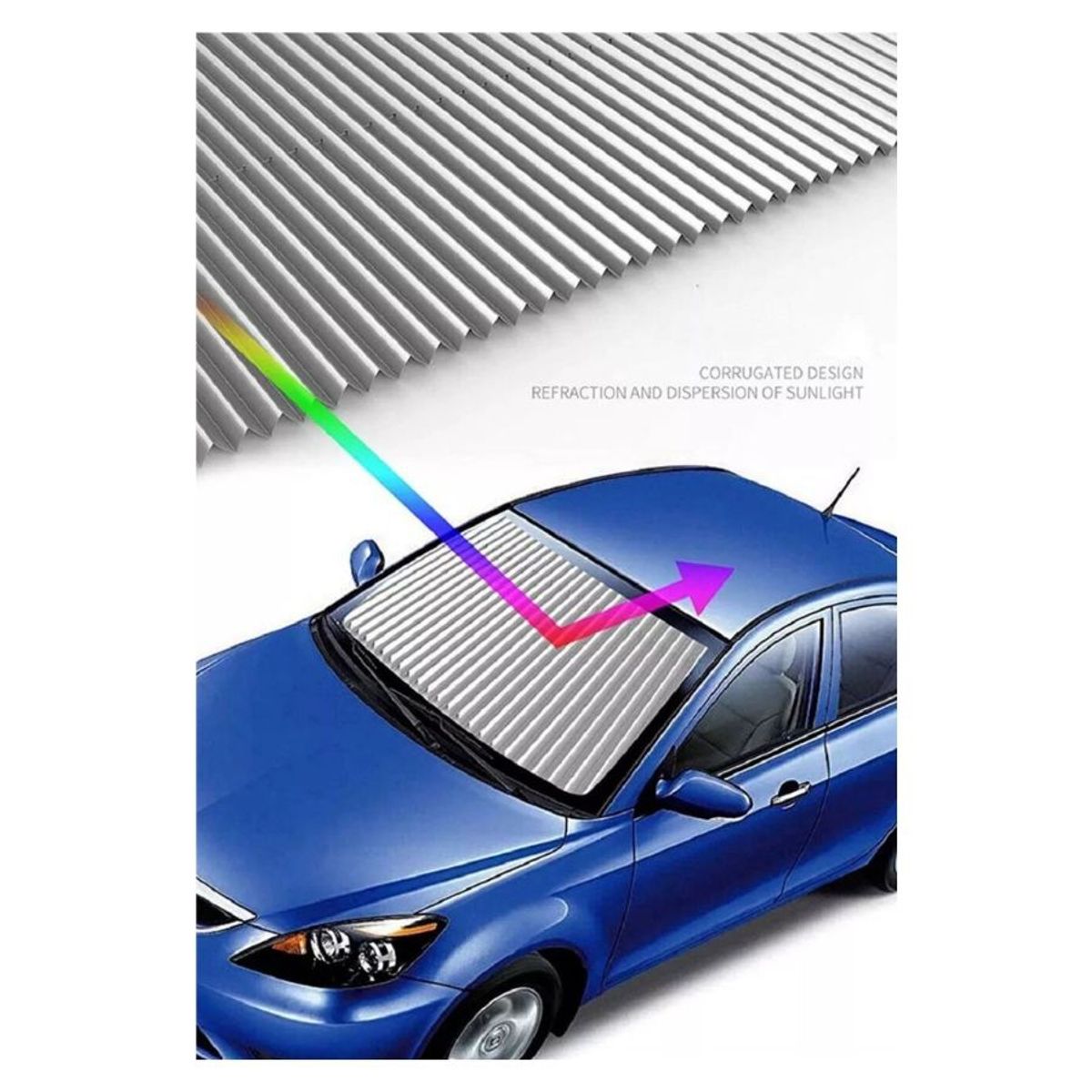 GENERICO - Parasol Retractil Quitasol Auto Cortina Para Sol Auto 70cm