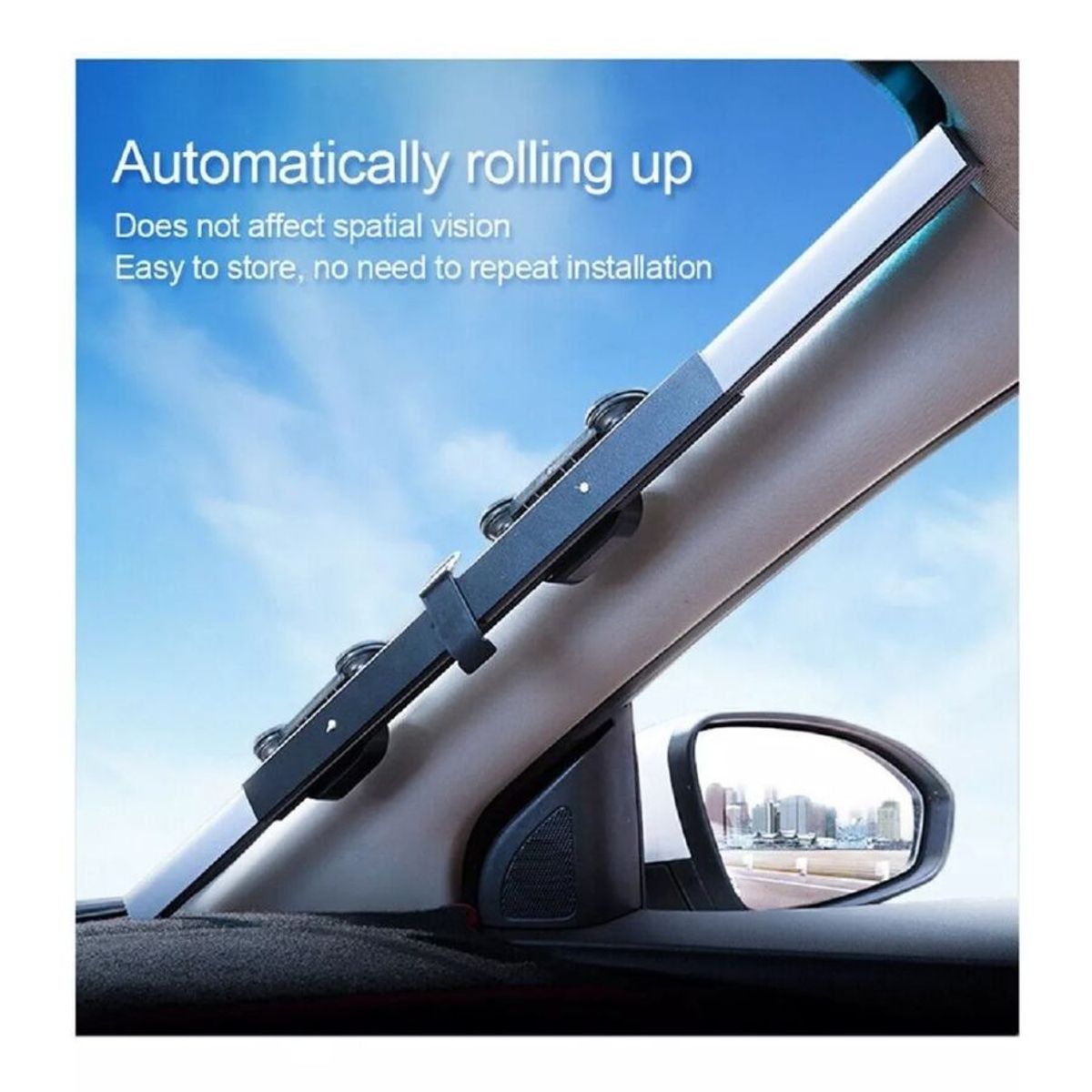 GENERICO - Parasol Retractil Quitasol Auto Cortina Para Sol Auto 65cm