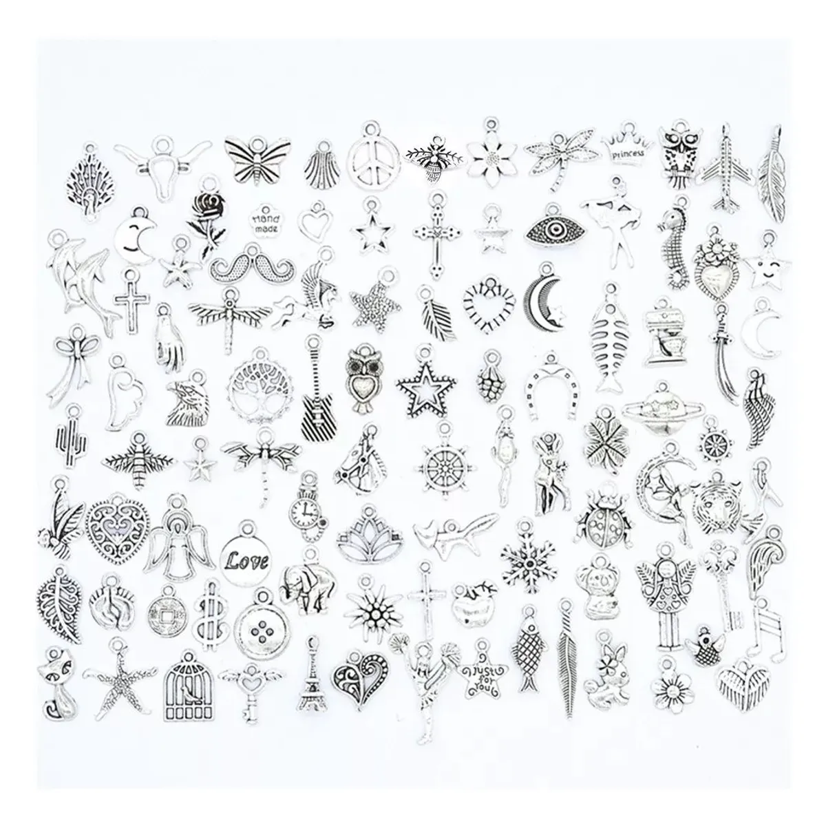 KUANGYE - Dijes Bisuteria Colgantes Insumos Joyería Joyas Collar Pulseras 100ud