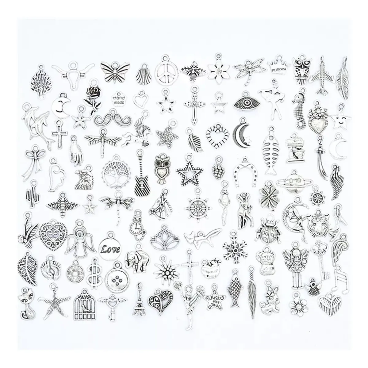 KUANGYE - Dijes Bisuteria Colgantes Insumos Joyería Joyas Collar Pulseras 100ud