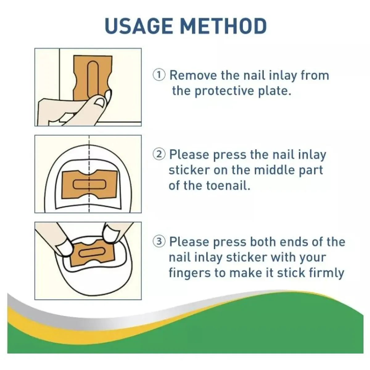 KUANGYE - 100 Parches Correctores De Uña Encarnados