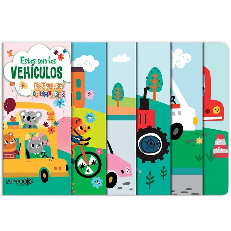 LATINBOOKS - Libro ESCALERA DE COLORES - ESTOS SON LOS VEHÍCULOS