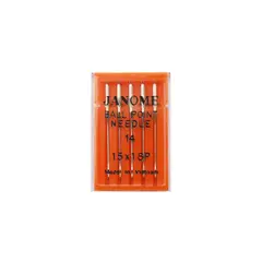 JANOME - Set de 6 cajas de agujas punta bola N°14 para máquinas de coser