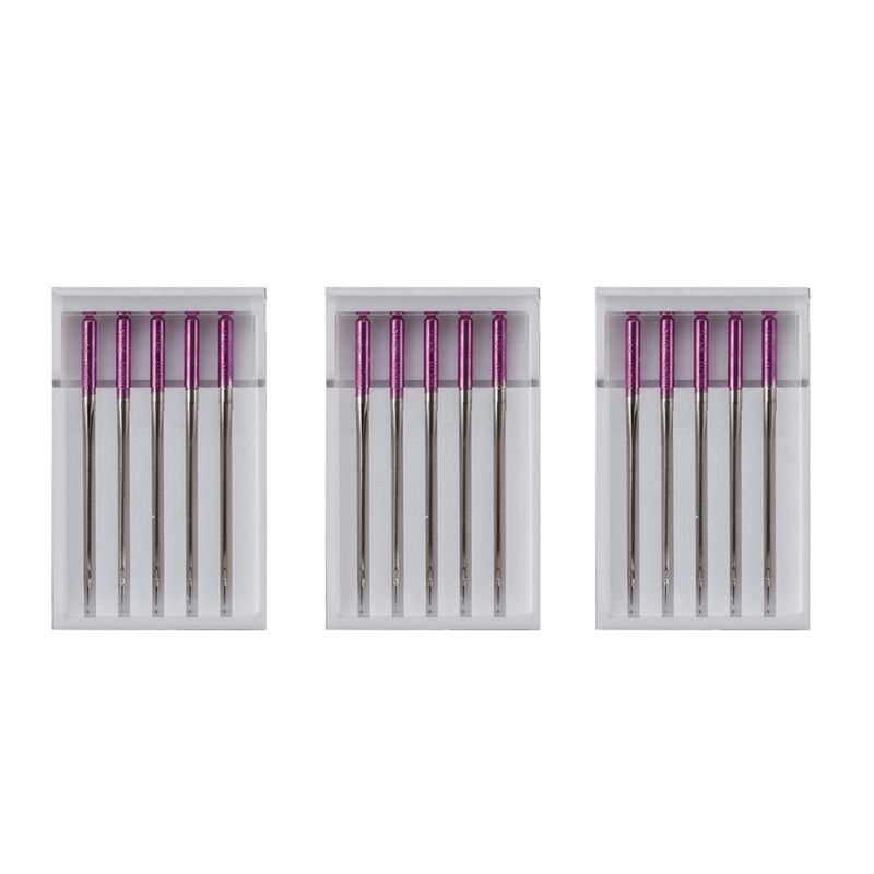 JANOME - Set de 3 cajas de agujas purpura N°14 para máquinas de coser