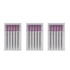 JANOME - Set de 3 cajas de agujas purpura N°14 para máquinas de coser