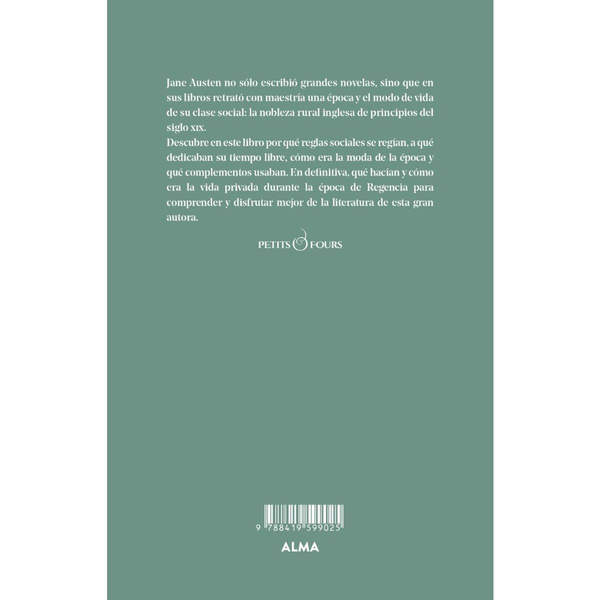 ALMA - Libro PETIT FOURS JANE AUSTEN