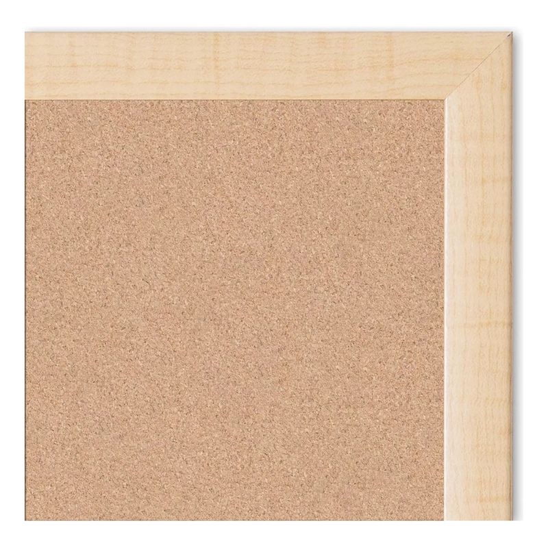 GENERICO - Pizarra Corcho 40 X 60 Borde Madera Resistente + Fijadores