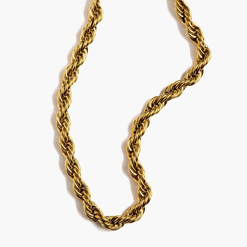 LOUNGE - Collar Mujer Cadena Enroscada Dorado