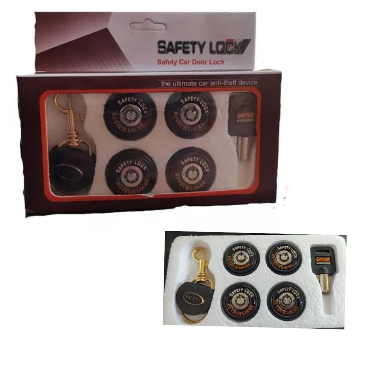 GENERICO - Chapa De Seguridad Universal Para 4 Puertas AUTO