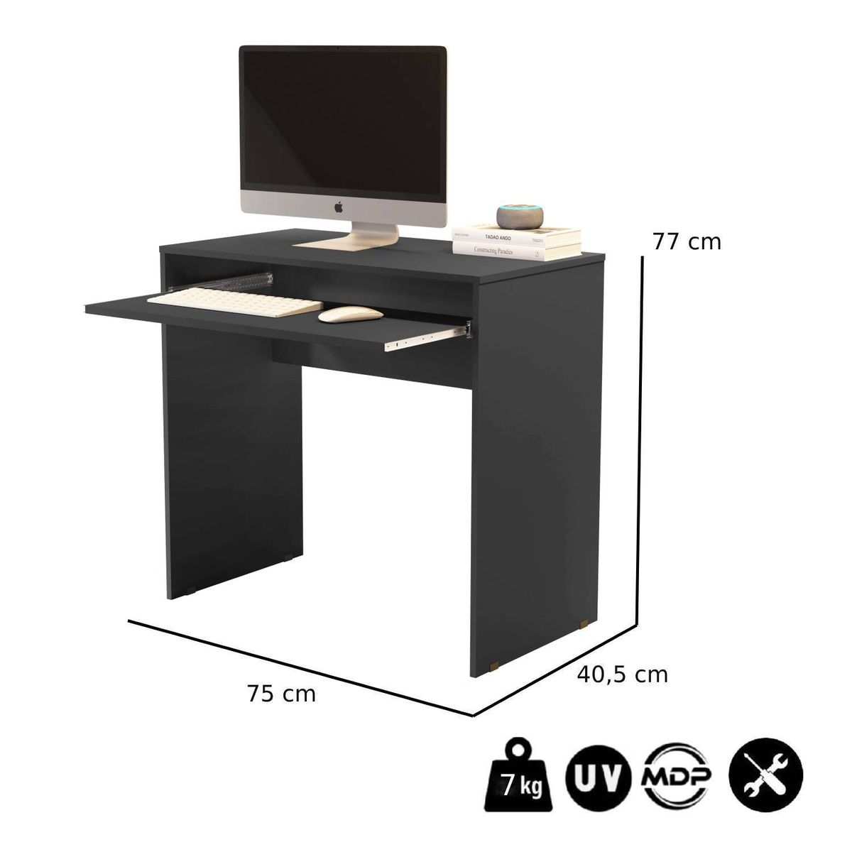 BE DESIGN - ESCRITORIO LUXOR NEGRO - BE DESIGN - JB6067-NG