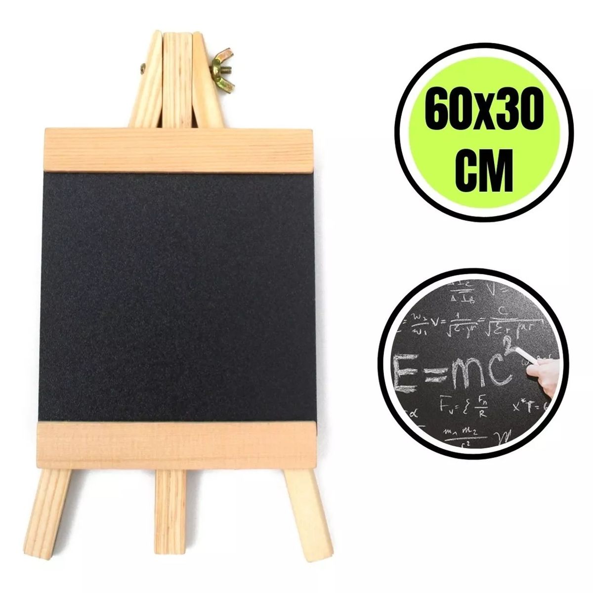 GENERICO - Pizarra De Tiza Con Marco De Madera Para Niños 30x60 Cm