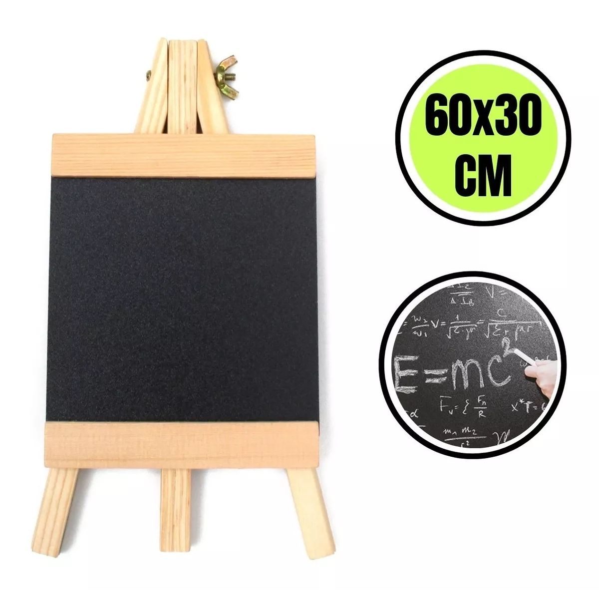 GENERICO - Pizarra De Tiza Con Marco De Madera Para Niños 30x60 Cm