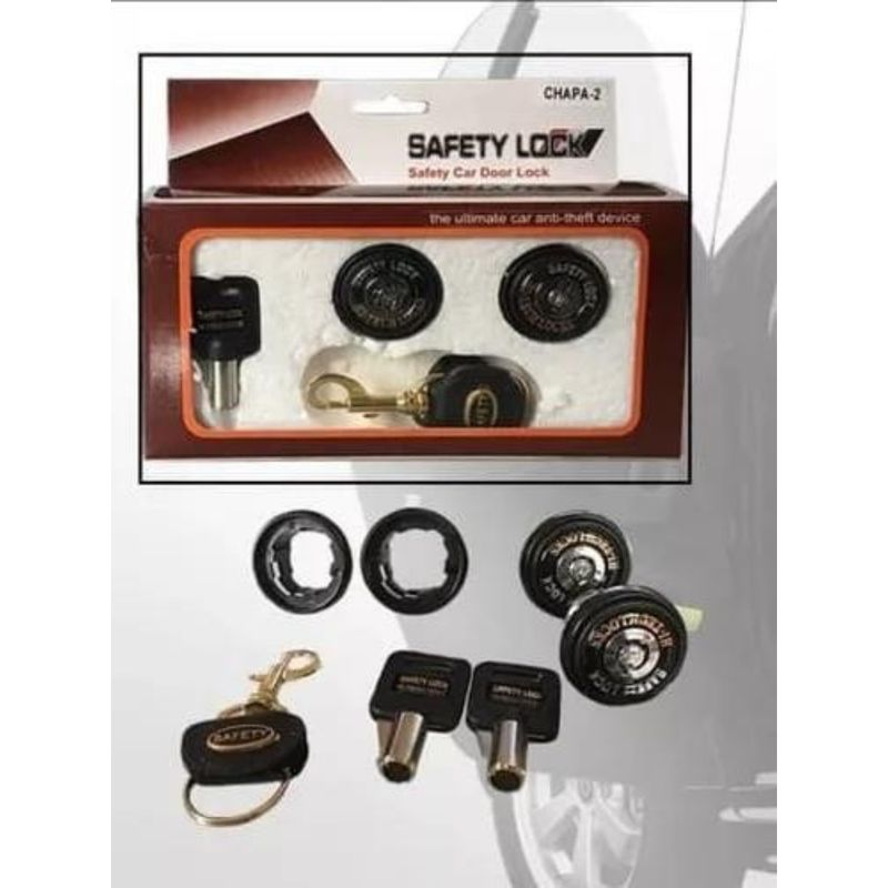GENERICO - Chapa De Seguridad Universal Para Auto 2 Puertas