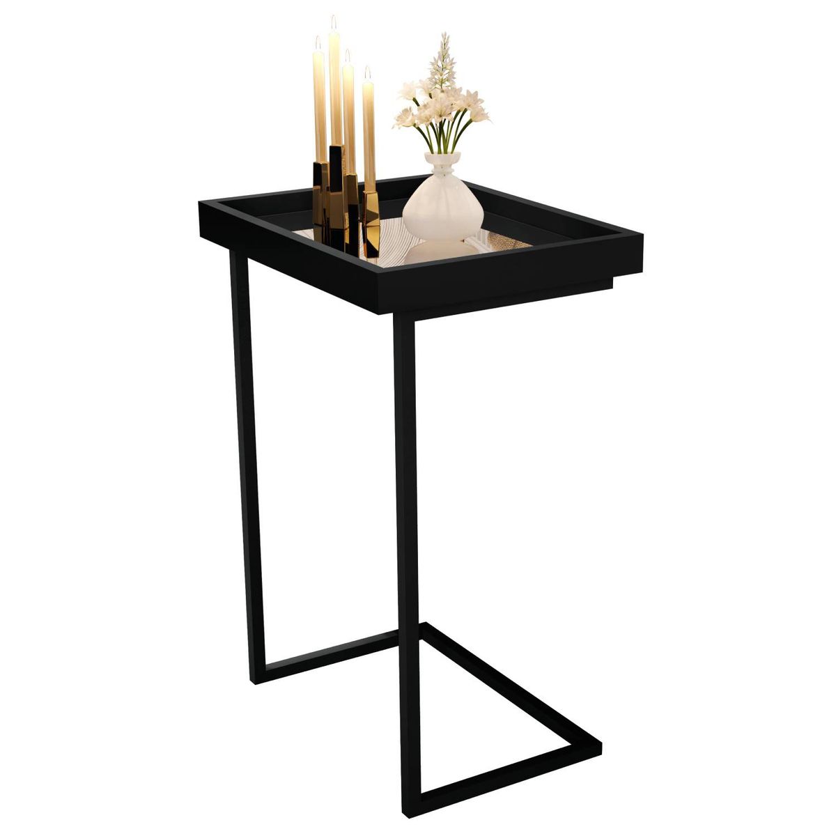 BE DESIGN - MESA AUXILIAR LUXOR NEGRO - BE DESIGN - JB4774-NG
