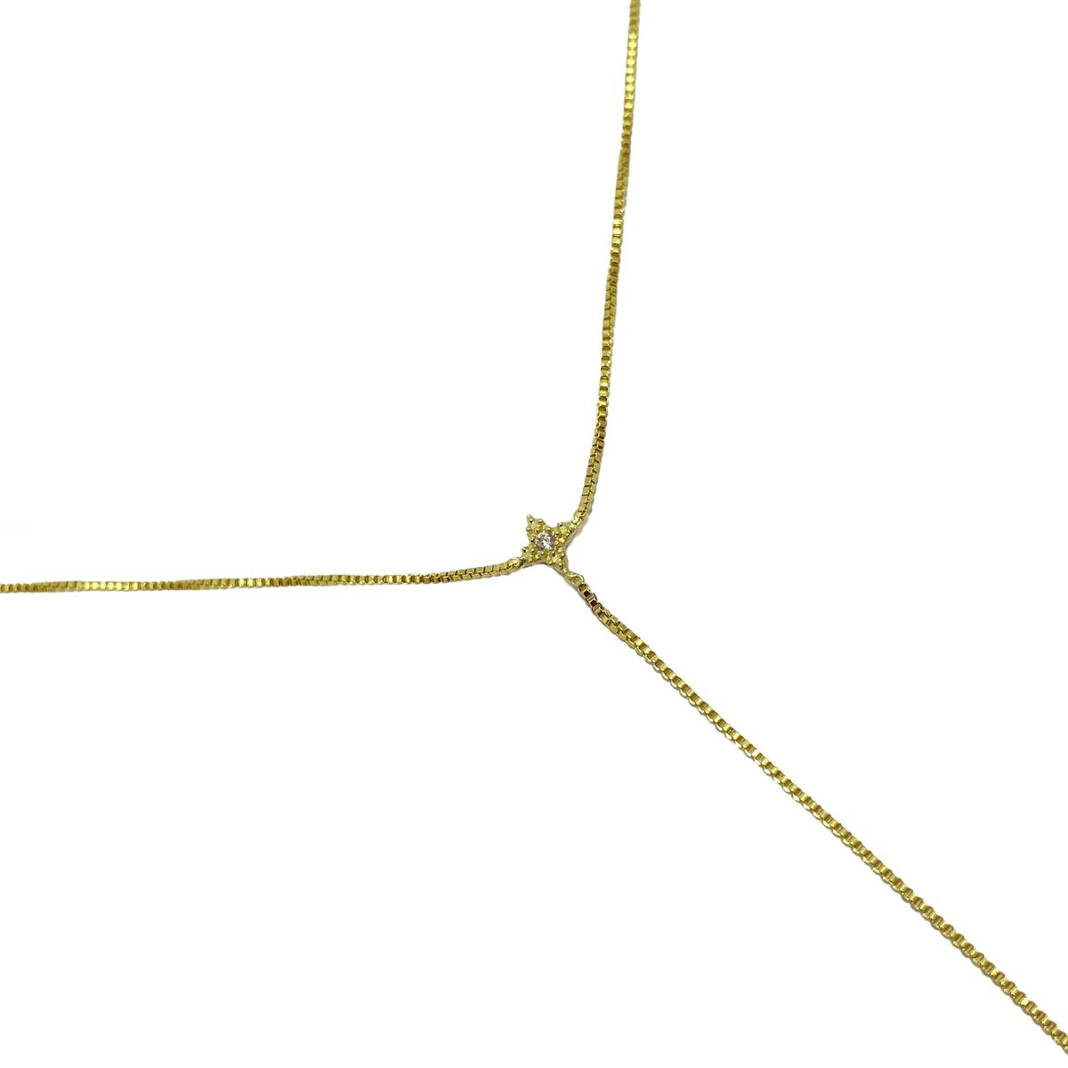 COGGIOLA - Collar Estrella Fugaz Cadena Veneciana Enchapado Oro 18K