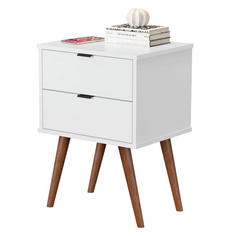 BE DESIGN - VELADOR LUXOR 2 CAJONES BLANCO - BE DESIGN - JB1818-BL