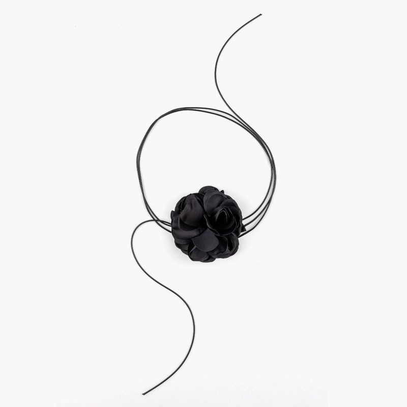 LOUNGE - Collar Mujer Choker Flor Negro