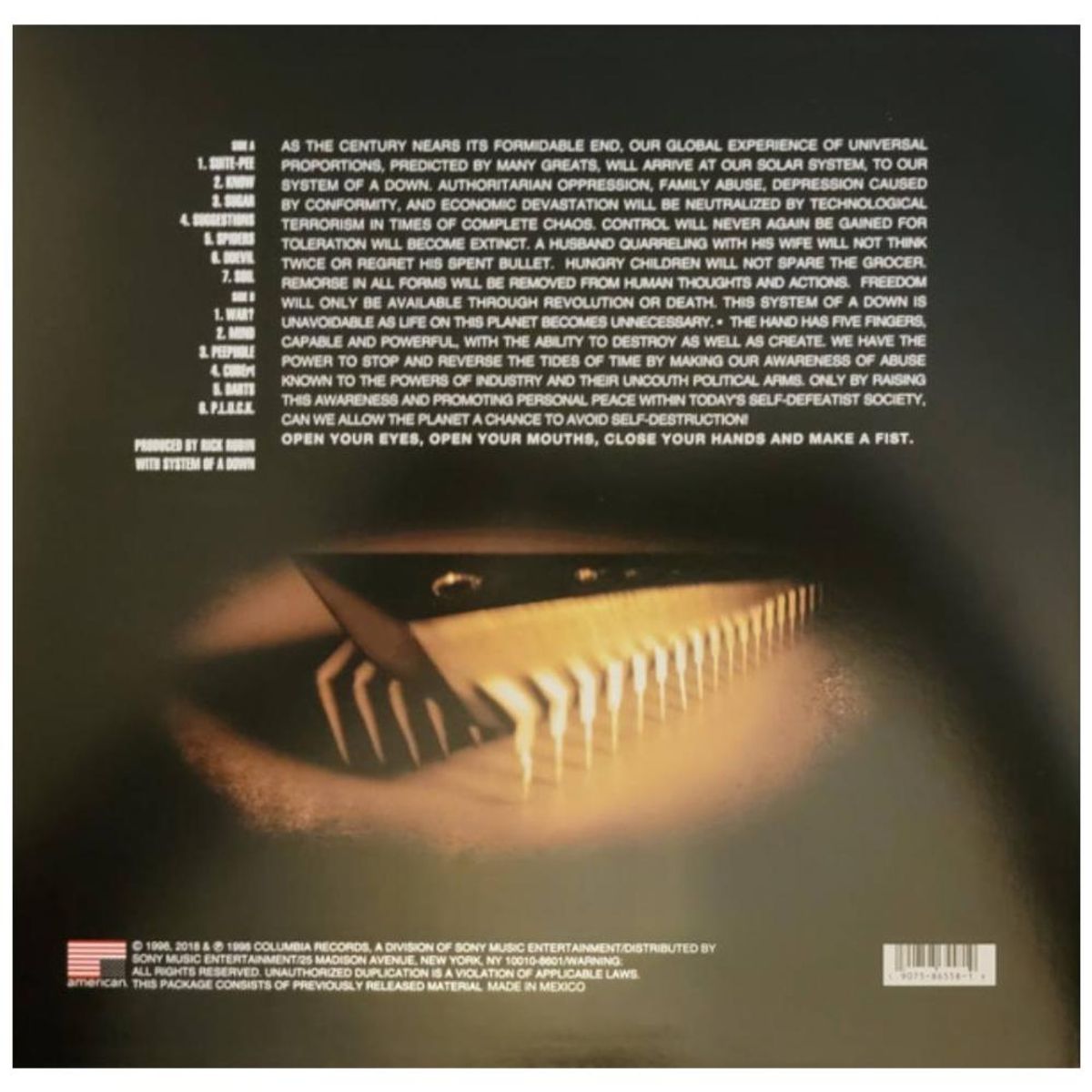 HITWAY MUSIC - SYSTEM OF A DOWN - SYSTEM OF A DOWN - VINILO HITWAY MUSIC