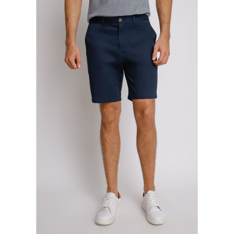 TRIAL - Shorts hombre Casual Slim Fit Valerio Algodón Azul marino