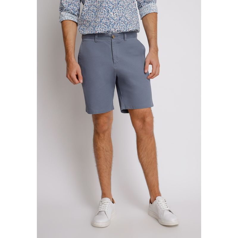 TRIAL - Shorts hombre Casual Slim Fit Valerio Algodón Petróleo