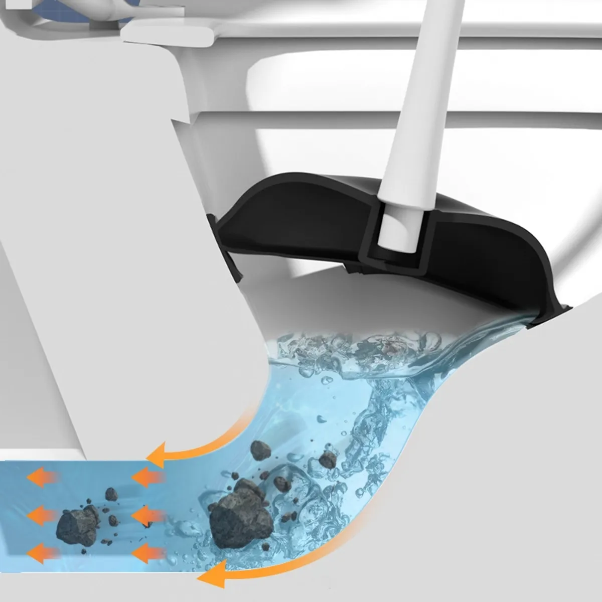 CRUSEC - Set 2 En 1 Desatascador Y Cepillo Para Inodoro Con Soporte