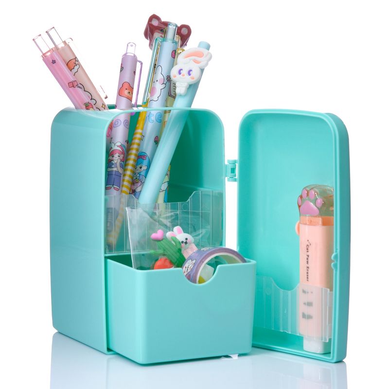 GENERICO - Set Kutekawaii portalápices de refrigerador verde agua