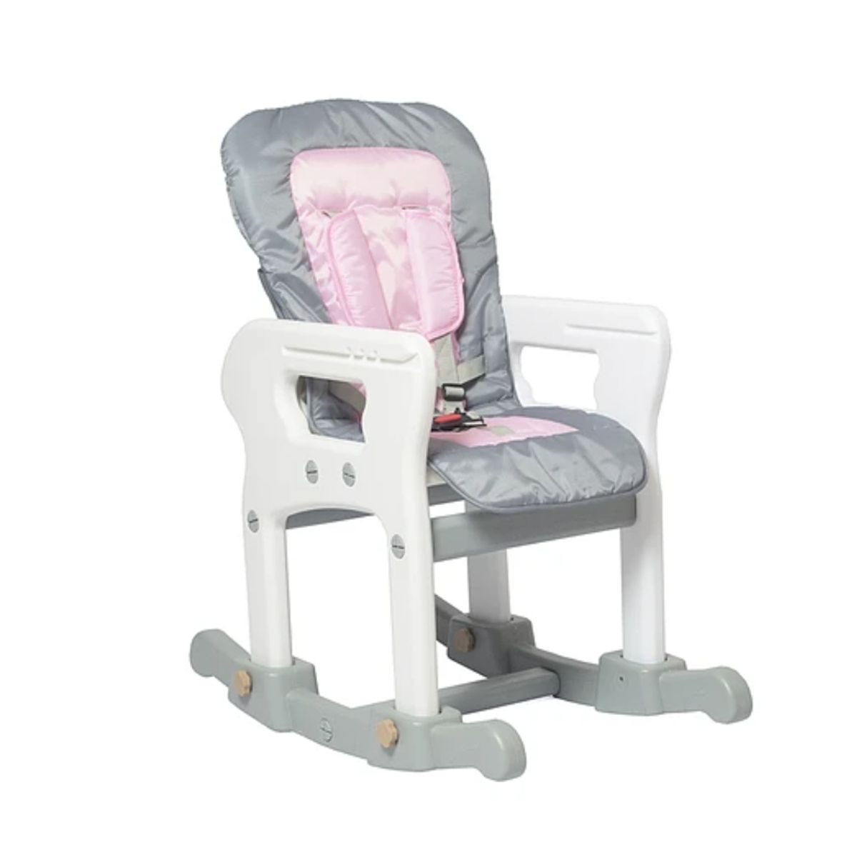 KIDSCOOL - Silla De Comer 3 En 1 Gris/ Rosa