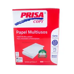 PRISA - Papel Fotocopia Carta 75 g 500 Hojas