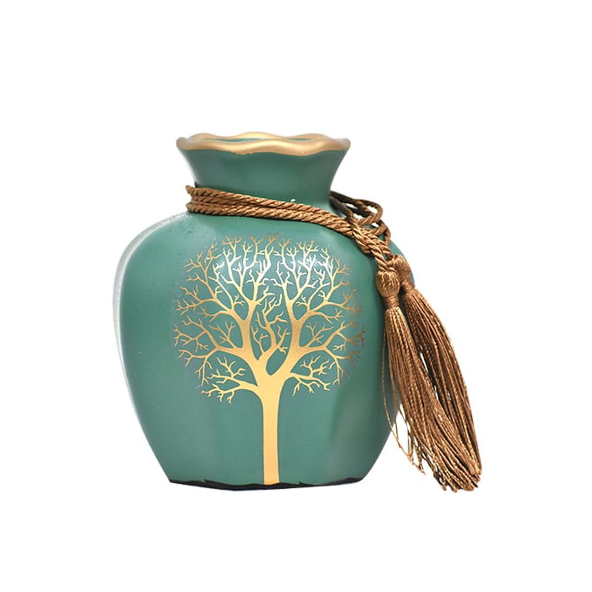 MSA MUEBLES SANTA ANA - Floreros y Plato Decorativo Verde