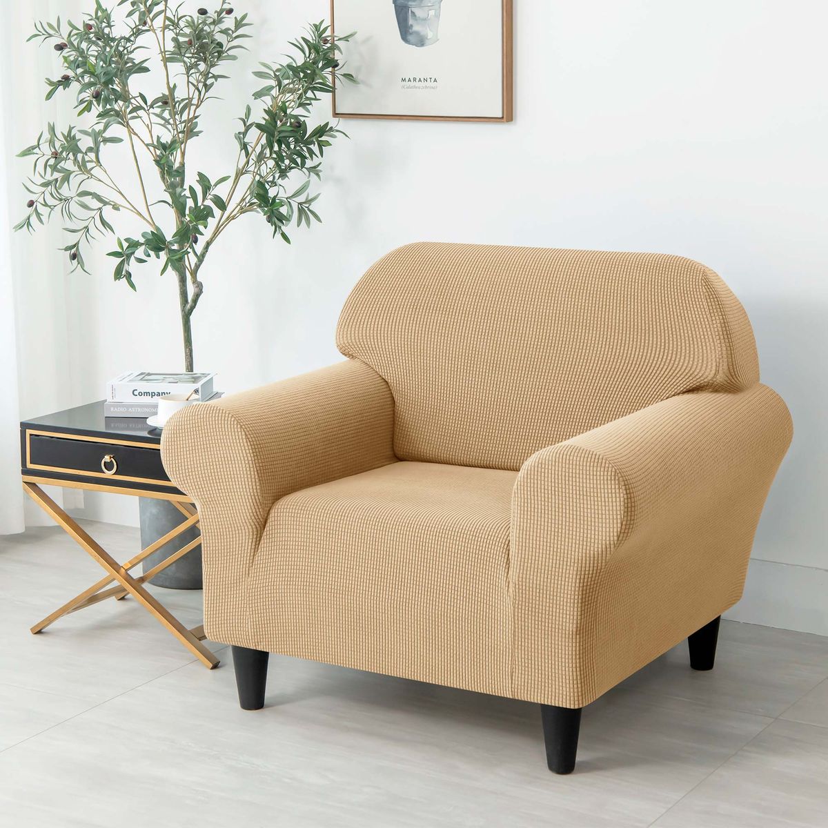 PALERMO - Funda protectora sofa 1 cuerpo beige
