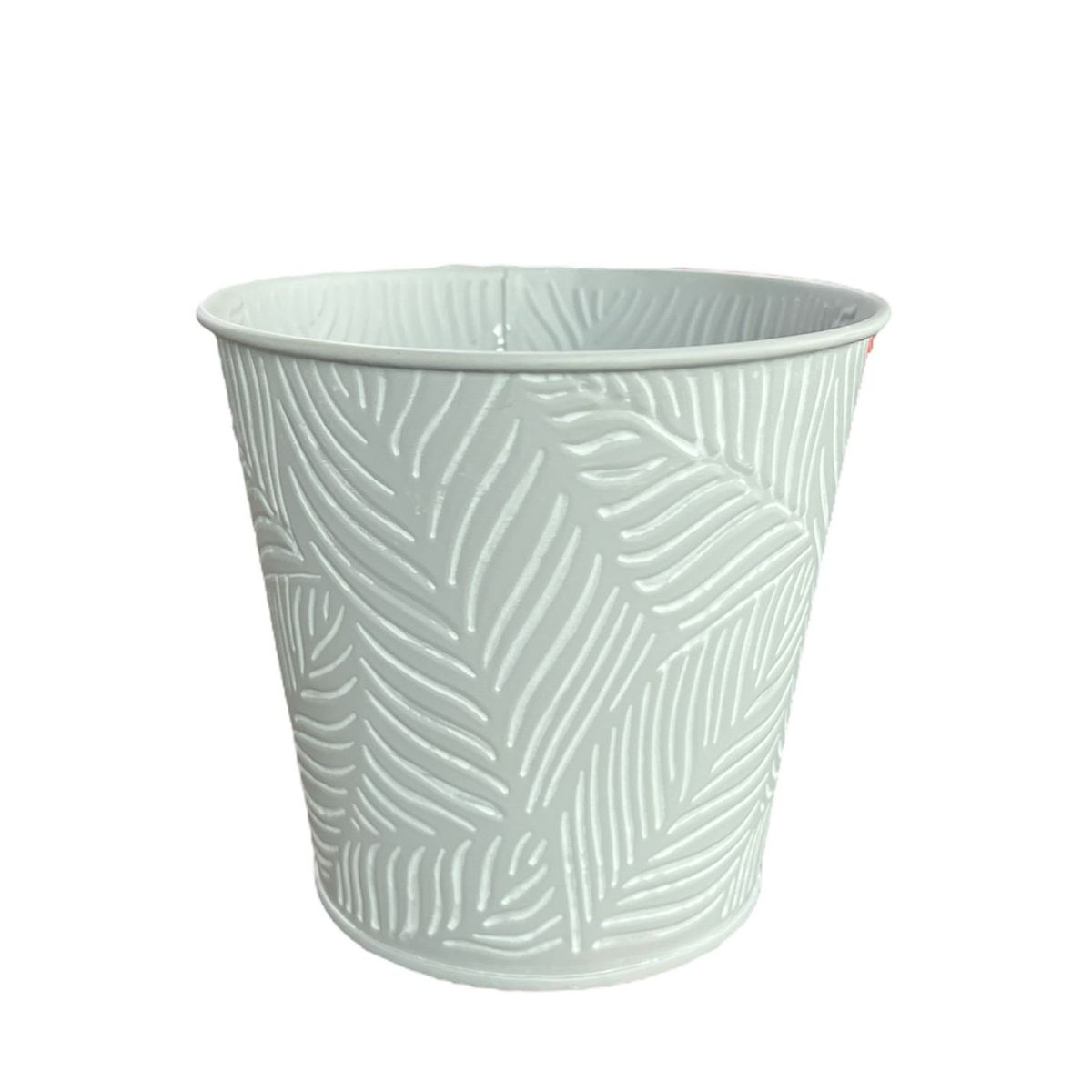 OEM - Macetero De Metal Canasto Maceta Balde Diseño Hoja 15x15cm G.