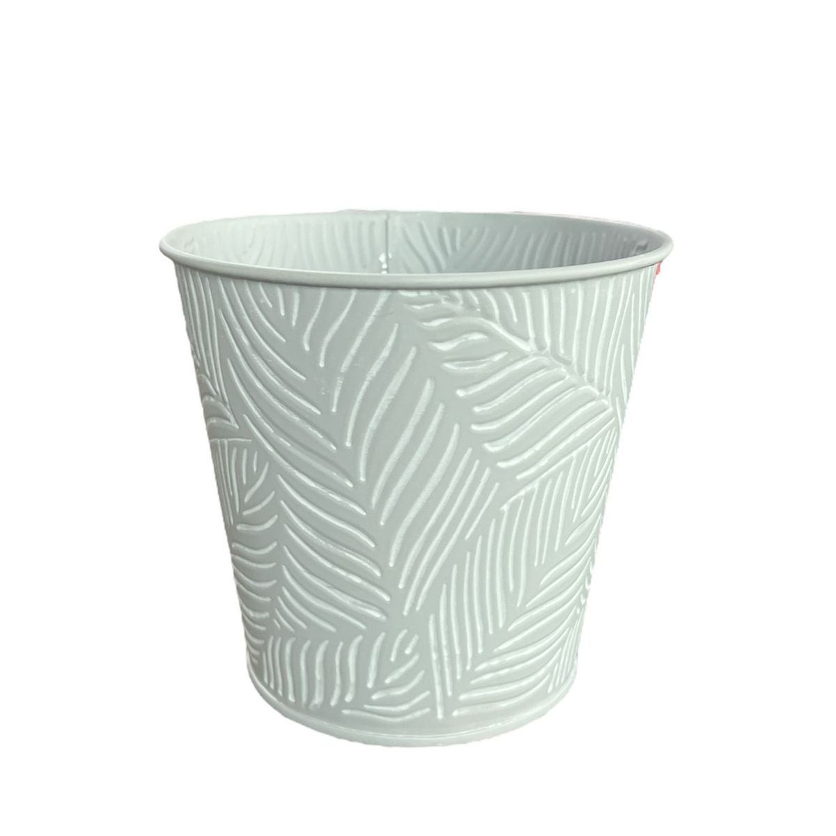 OEM - Macetero De Metal Canasto Maceta Balde Diseño Hoja 15x15cm G.