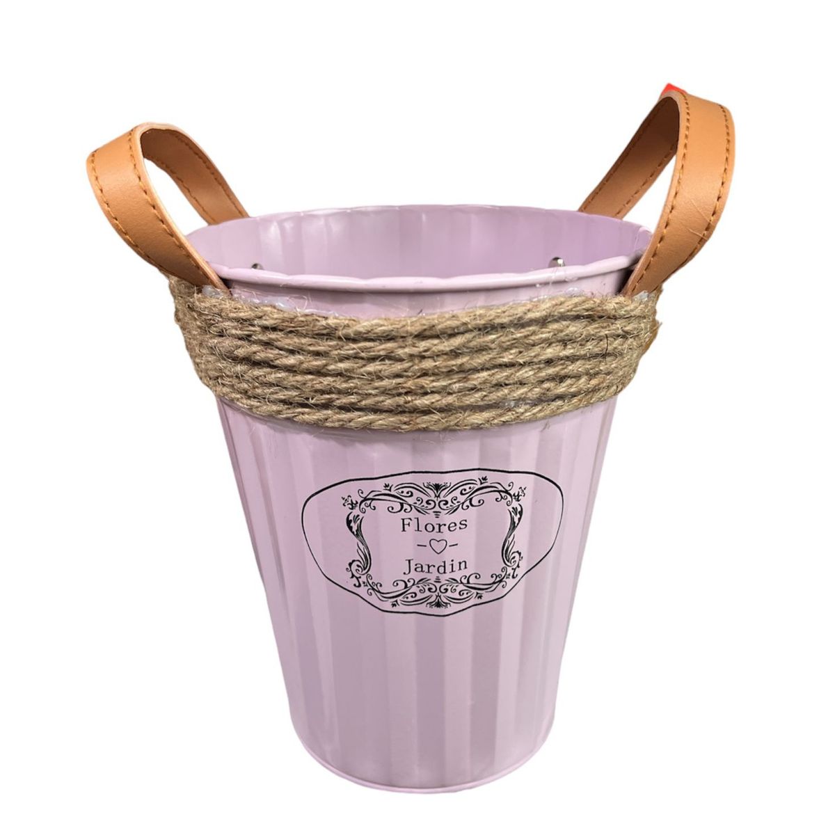 OEM - Macetero De Metal Canasto Maceta Balde Diseño Jardin 18x15cm L