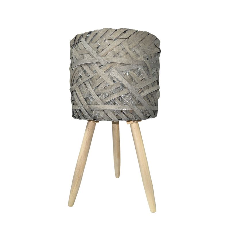 OEM - Macetero De Bambu Fibras Rustico Porta Maceta Madera Grande B