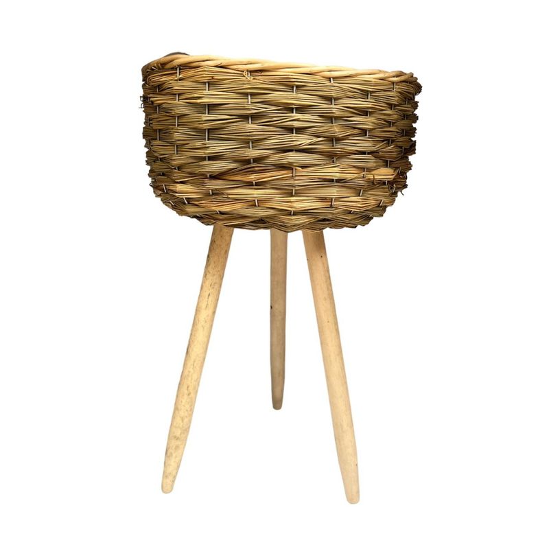 OEM - Macetero De Mimbre Porta Maceta Rustica Rattan