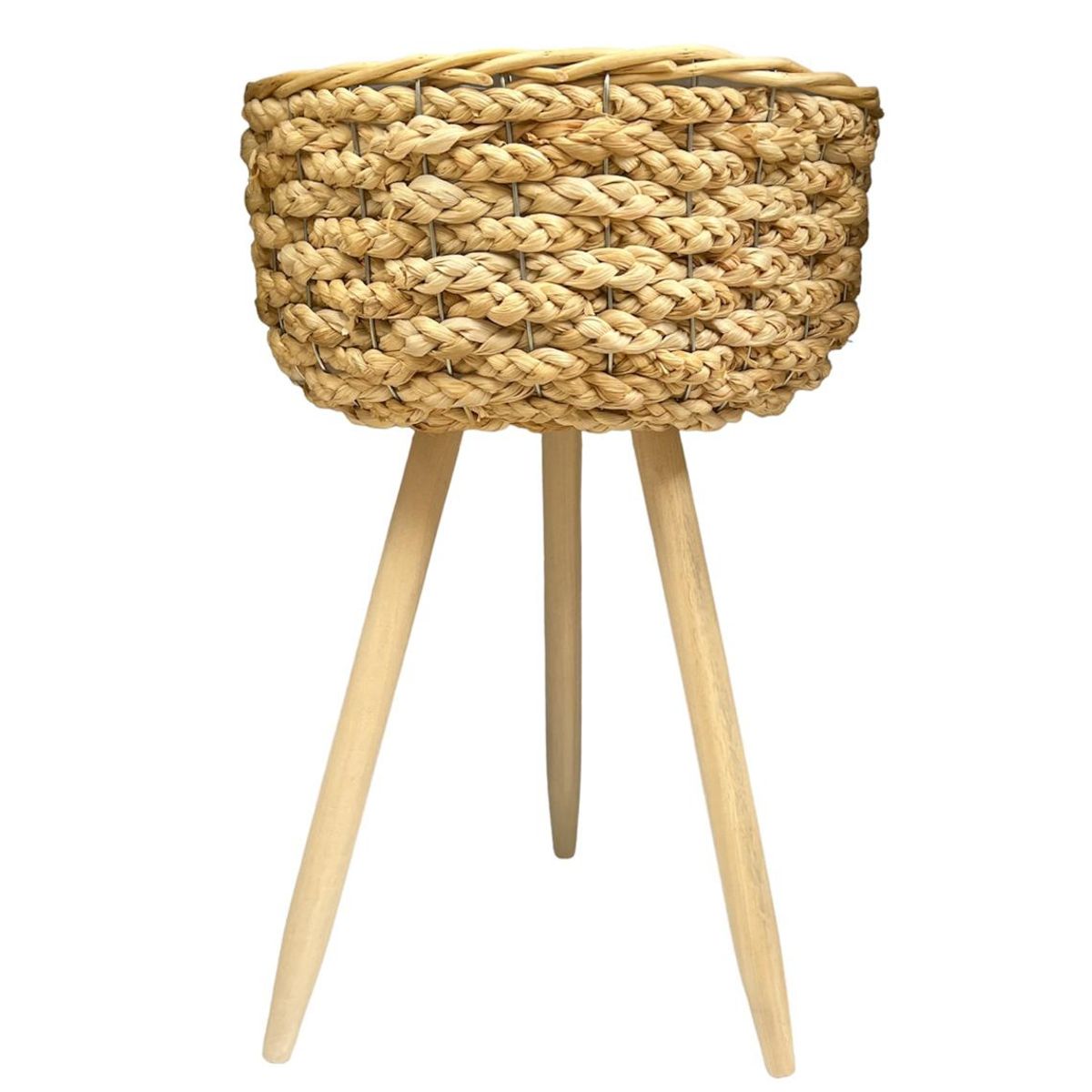 OEM - Macetero De Mimbre Porta Maceta Rustica Trenzas