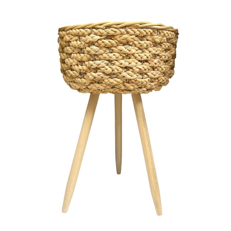 OEM - Macetero De Mimbre Porta Maceta Rustica Trenzas