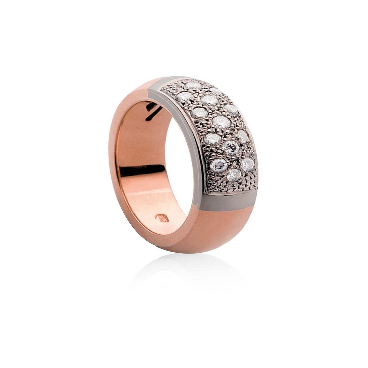 JB JOYAS BARON - Anillo de Oro Rosado 18kt Modelo Etra con 13 Diamantes Corte Brillante de 2pts