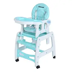 KIDSCOOL - SILLA DE COMER NEW 3 EN 1 GRIS/CELESTE - 8602A-LGBL