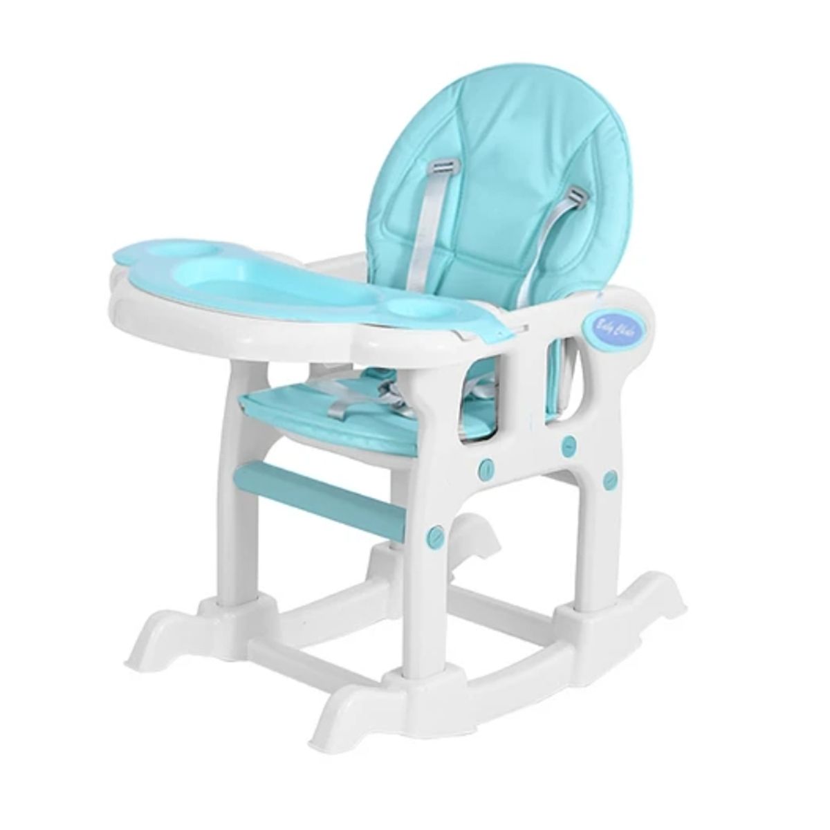 KIDSCOOL - Silla De Comer New 3 En 1 Gris/Celeste