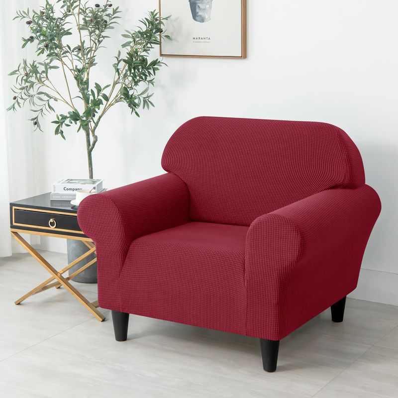 PALERMO - Funda protectora sofa 1 cuerpo burdeo