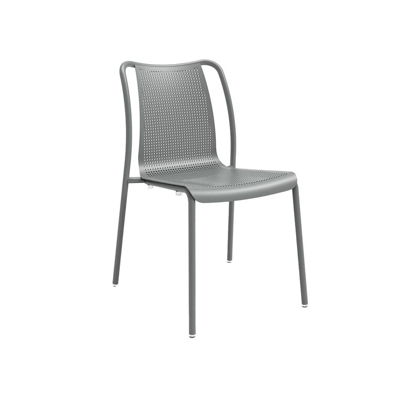 SUR DISEÑO - Silla Exterior Summer Perf Gris Medio
