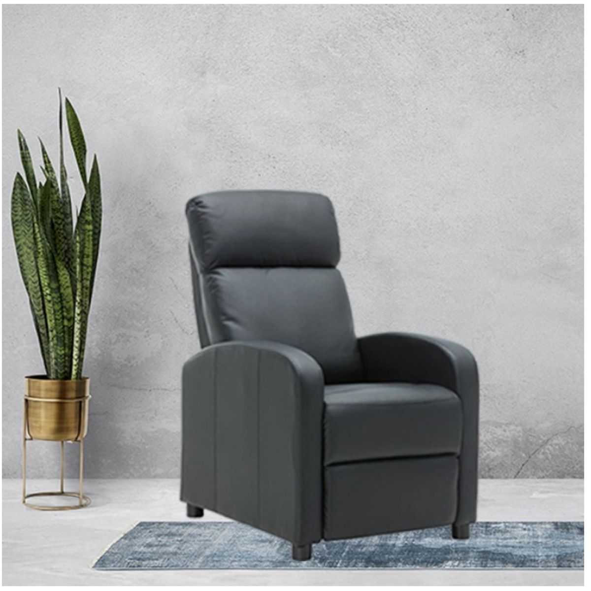 IDETEX - Sillon Reclinable Bergere Istambul Idetex PU NEGRO