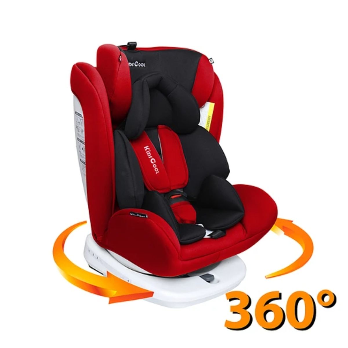 KIDSCOOL - Silla De Auto Giro 360° Rojo 4 Etapas
