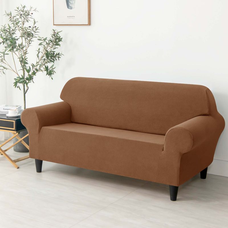 PALERMO - Funda protectora sofa 2 cuerpos cafe