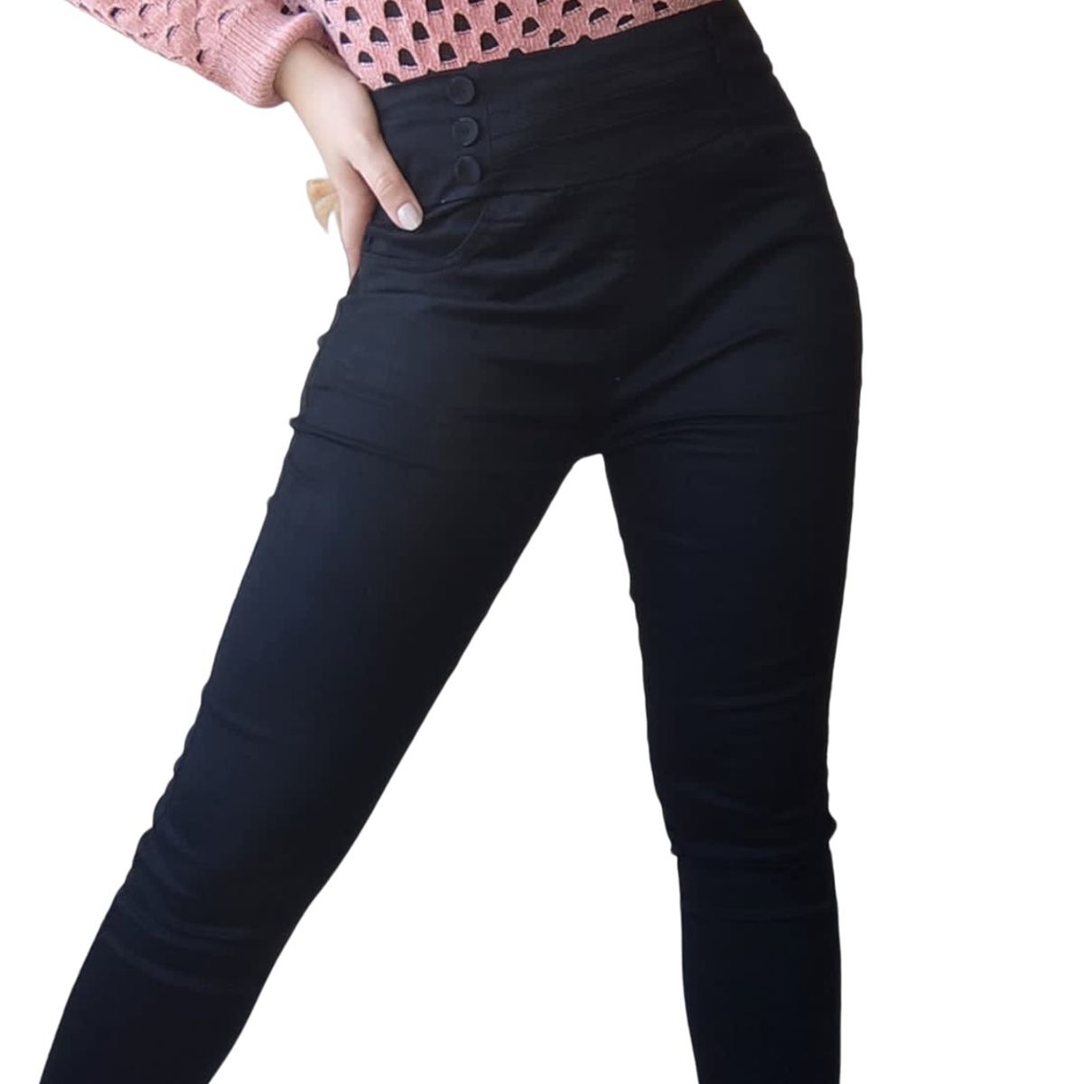 GARSIL - Pantalon Para Mujer Elasticado Estilo Casual Formal - Tela - Tiro Alto