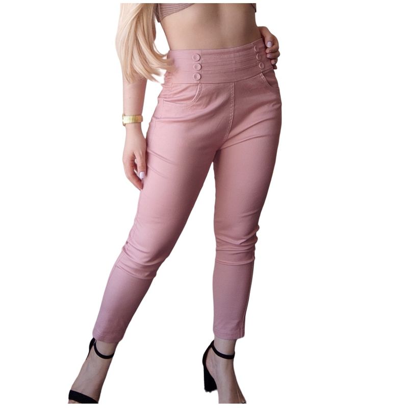 GARSIL - Pantalon Para Mujer Elasticado Estilo Casual Formal - Tela - Tiro Alto