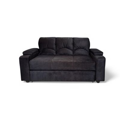 Imagen 2 del producto SOFA CAMA FUNCIONAL 2 PZ DECO FELPA NEGRO